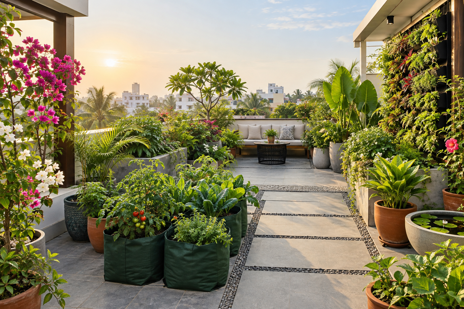 Terrace Landscaping Gardening in Chennai - GR Garden